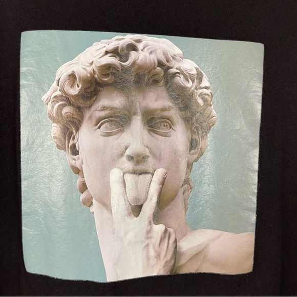 Shein Medium Printed Art EXPLICIT Graphic Tee Statue Humor Dirty Funny Joke - Picture 3 of 8